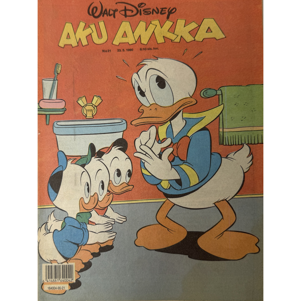 Walt Disney's Aku Ankka (1990) #21 VF+ Sanoma (Finland)